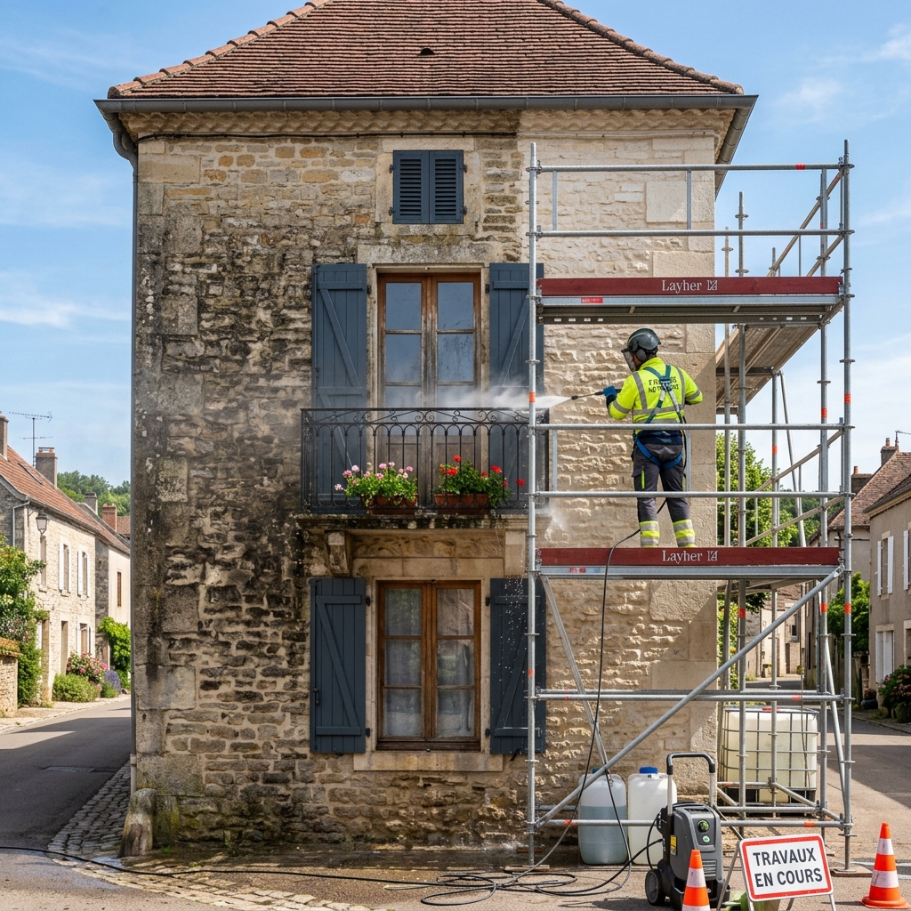 Nettoyage et ravalement de façade à Bois-le-Roi